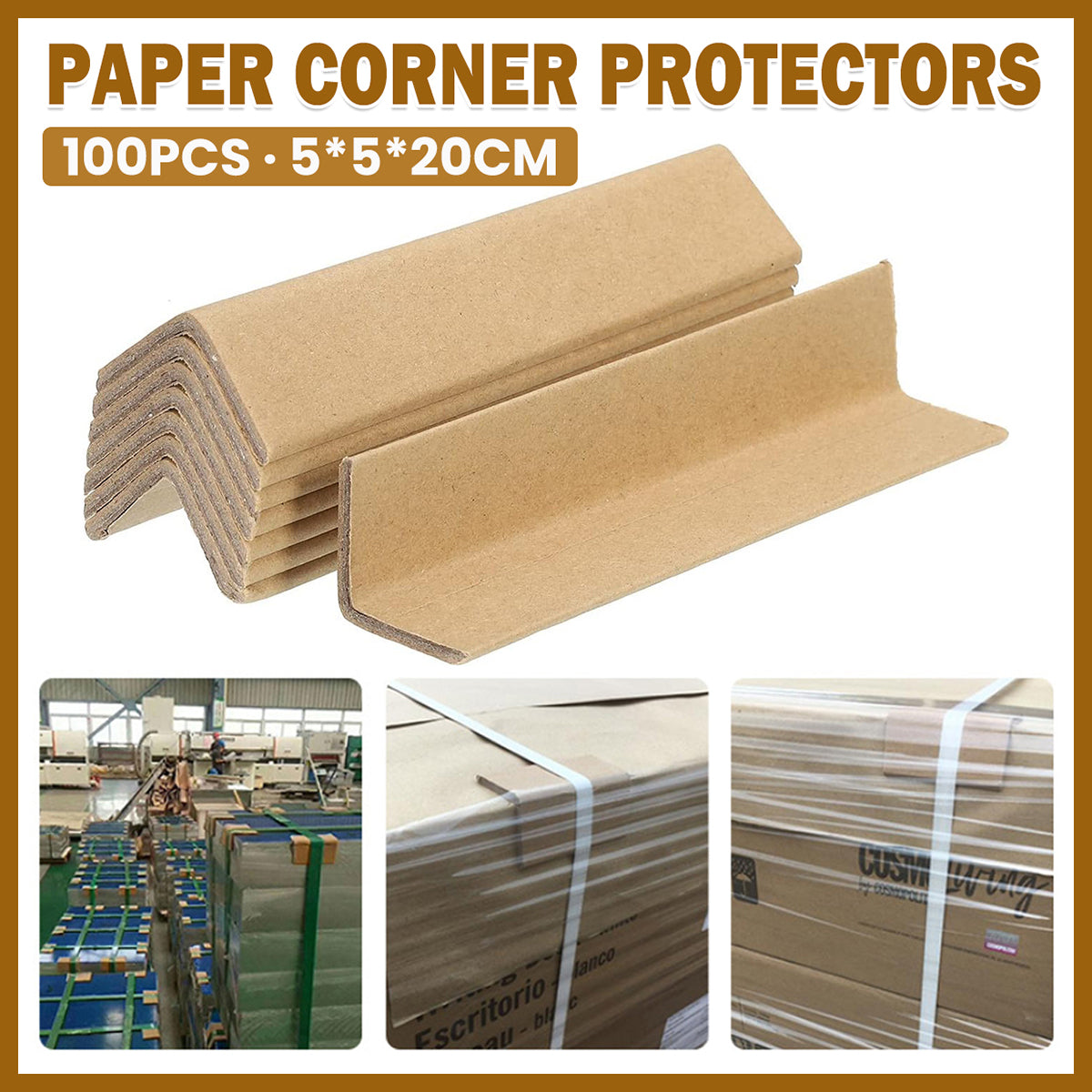 L-Shaped Paper Corner Protectors 100pcs Shipping
