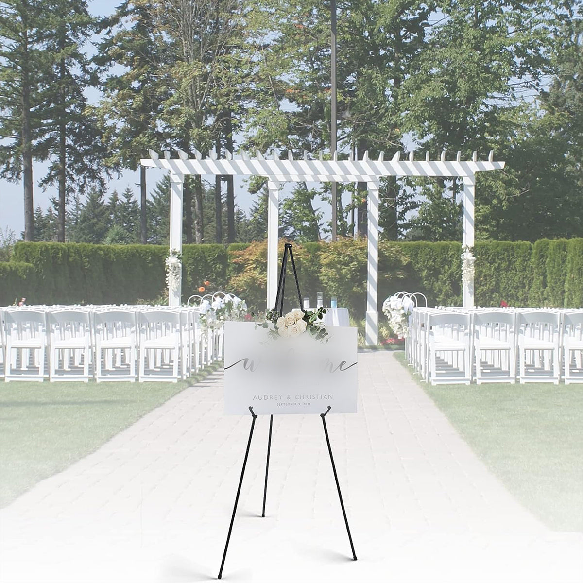 Adjustable Folding Metal Tripod Easel High Stability Stand