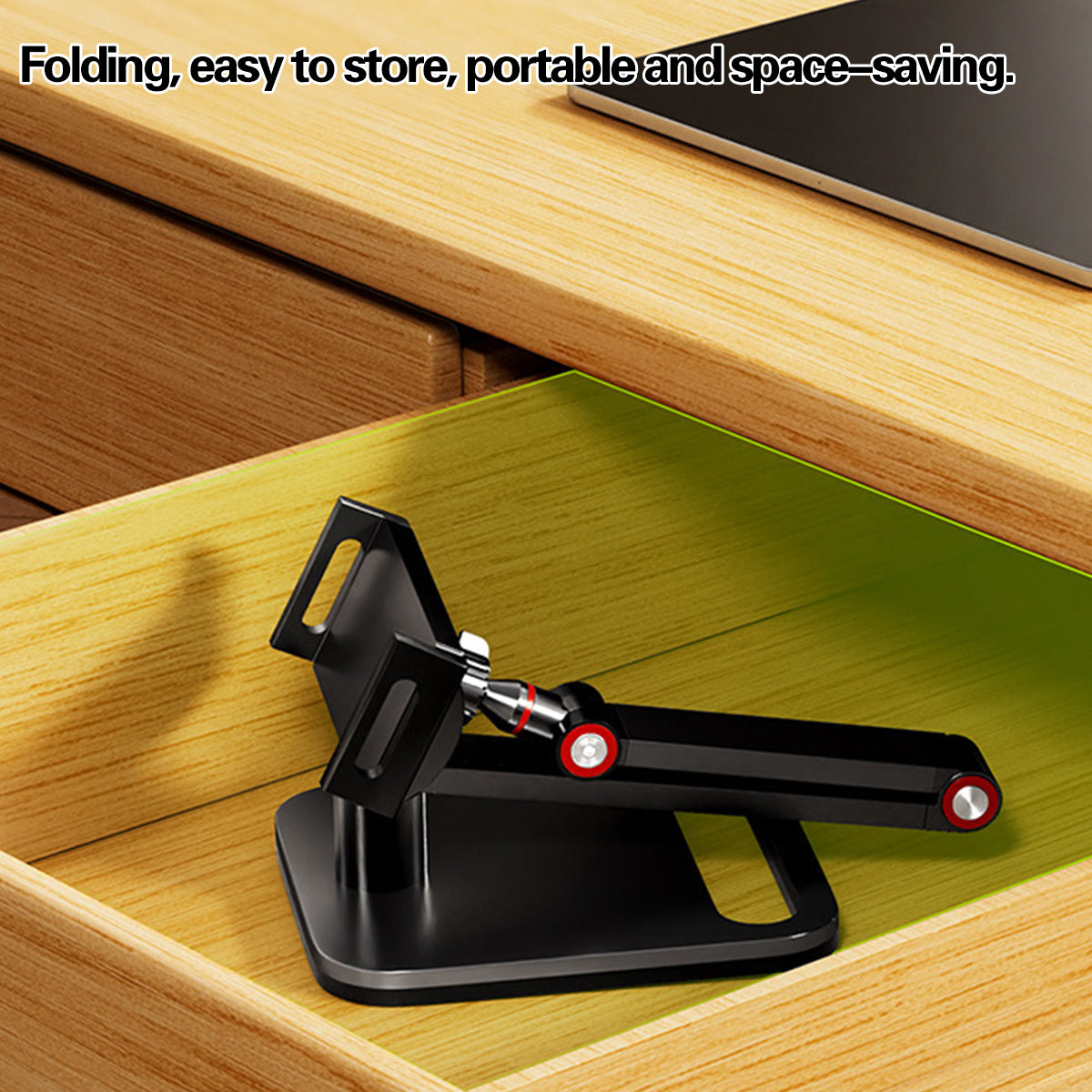Folding Monitor Stand Adjustable Carbon Steel