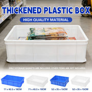 2 Pcs Plastic Storage Boxes with Side Handles