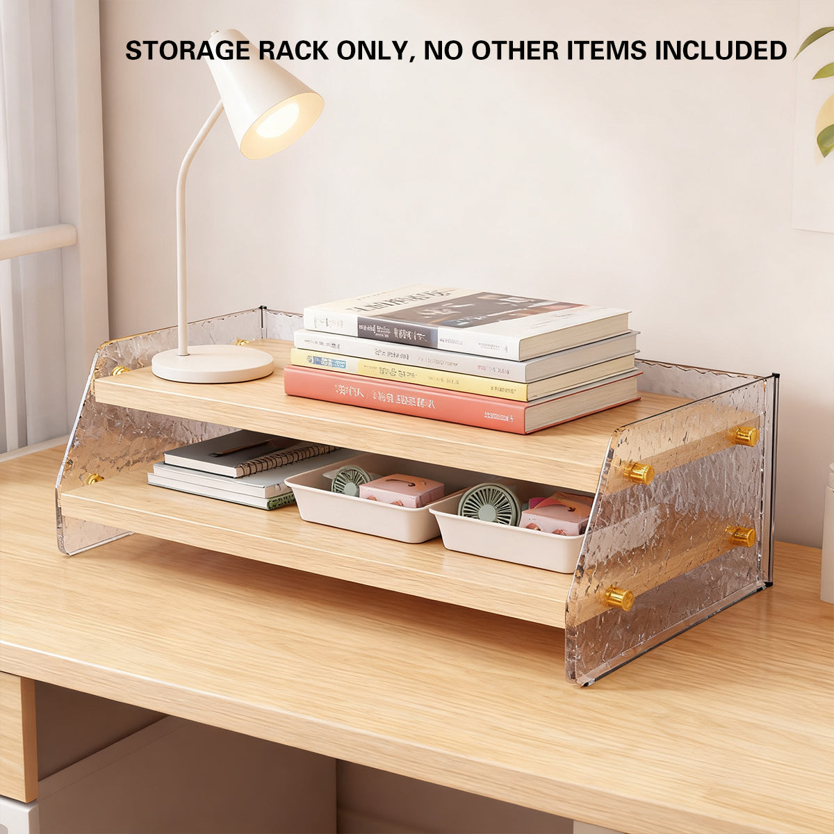 Acrylic Double-Layer Desktop Organiser for Monitor