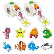 2 Rolls Animal Thank You Stickers Cartoon Kids Gift Labels