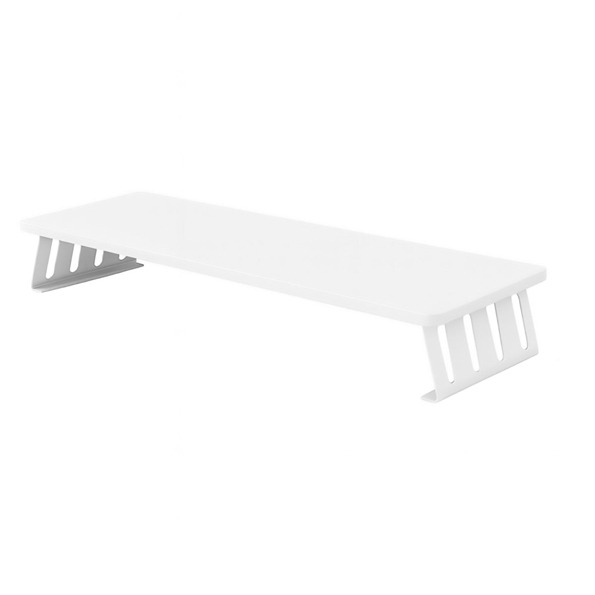 Monitor Riser Stand with Wood-Effect Top for Desk