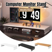 Monitor Riser Stand with Wood-Effect Top for Desk