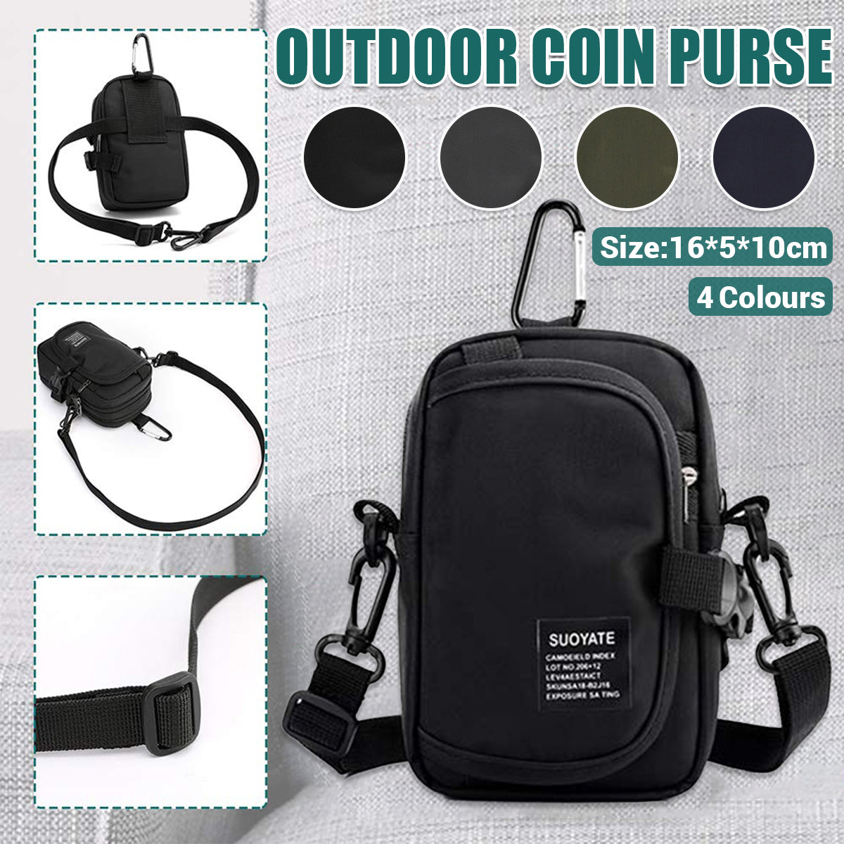 Water-Resistant Crossbody Bag with Multiple Styles