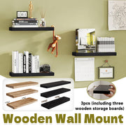 3pcs Wooden Wall Shelf Set for Home Decor