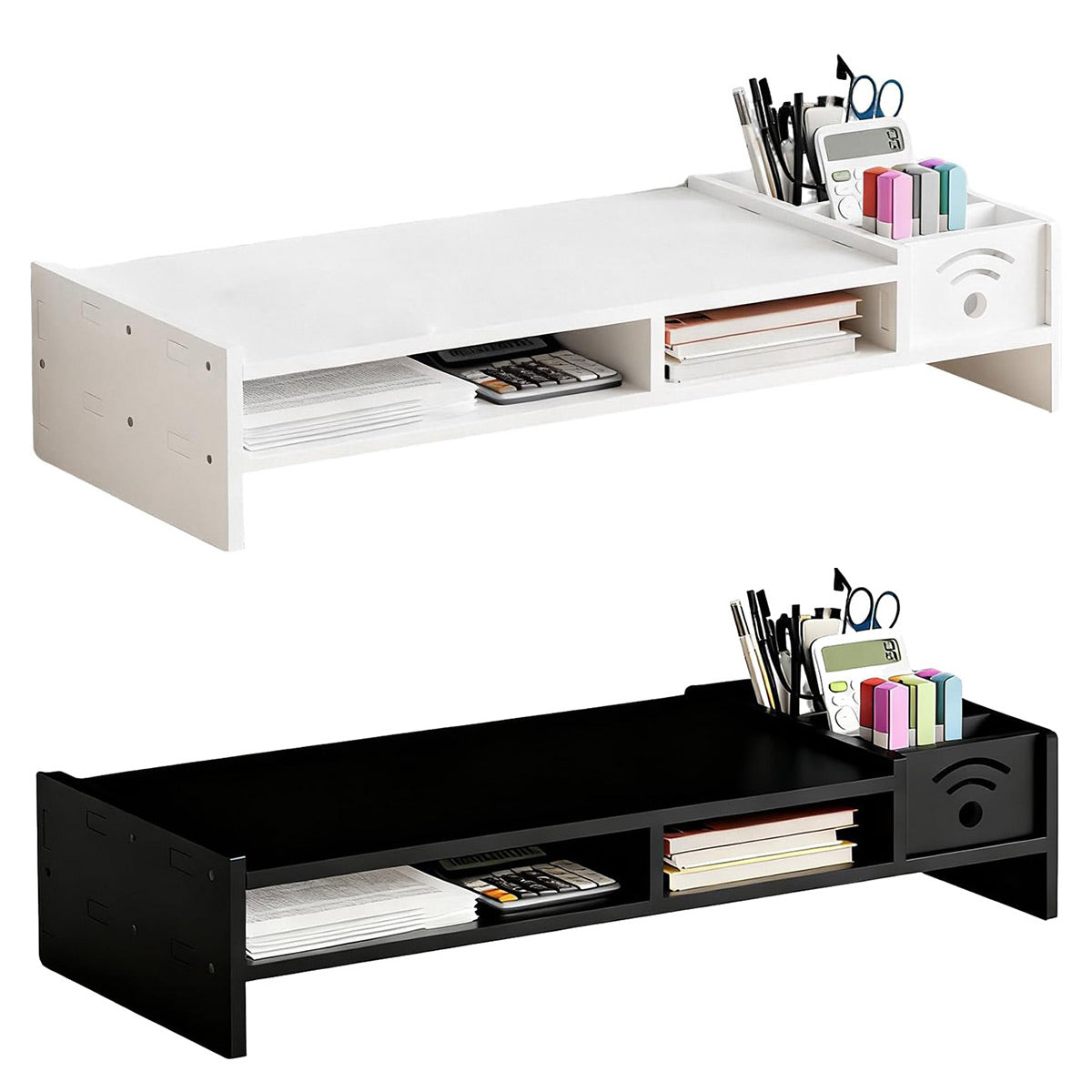 Multi-Function Monitor Riser Stand for Desk