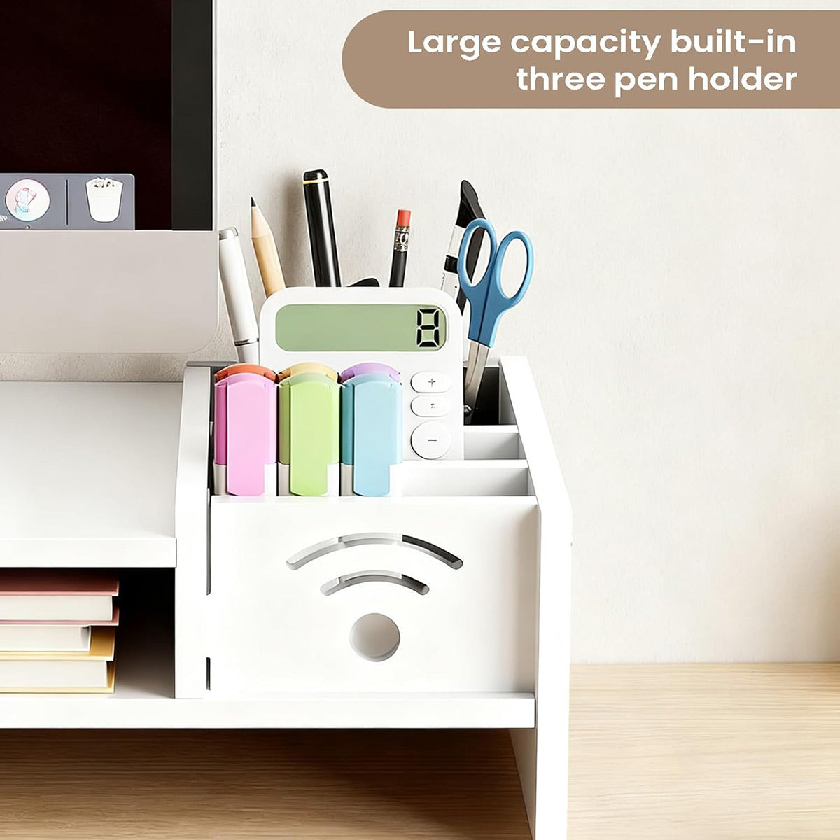 Multi-Function Monitor Riser Stand for Desk
