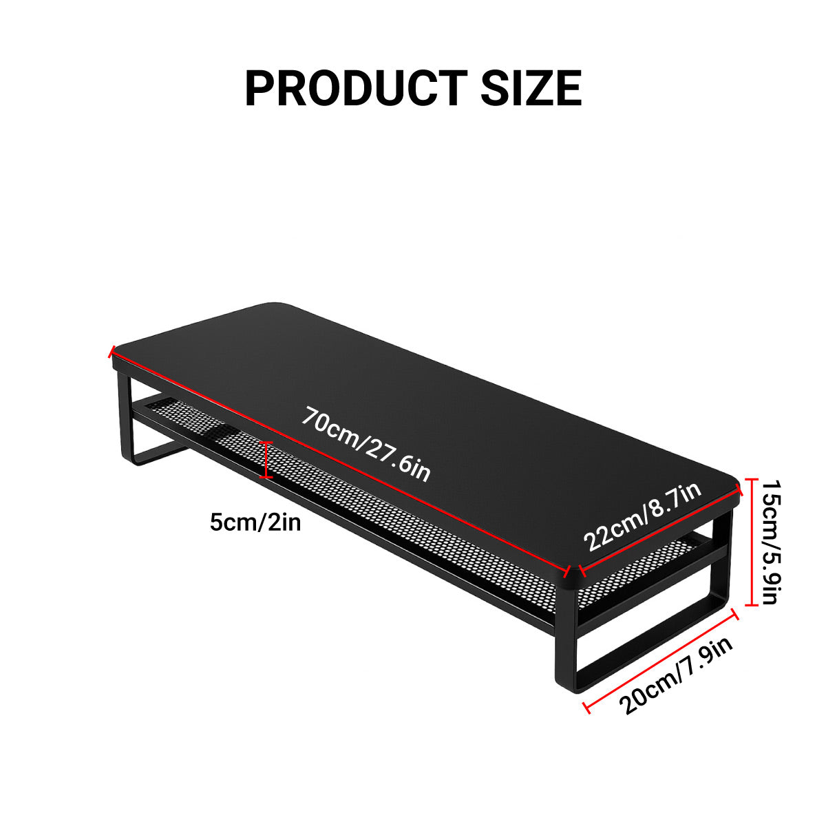 Monitor Riser Stand with Drawer for Home Office