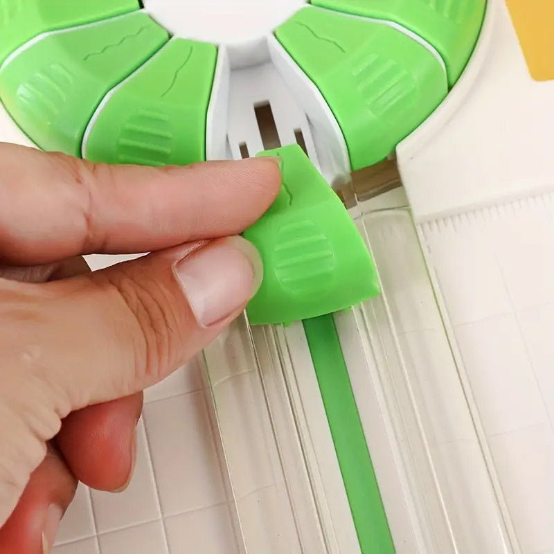 12-in-1 Manual Paper Cutter with 360° Rotating Head