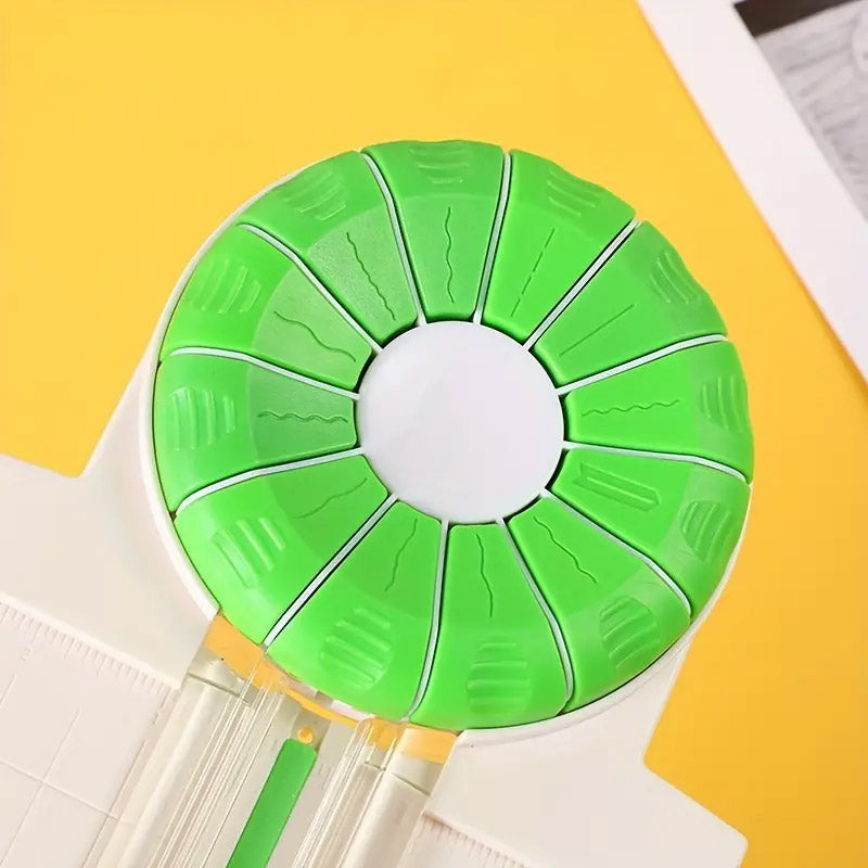 12-in-1 Manual Paper Cutter with 360° Rotating Head