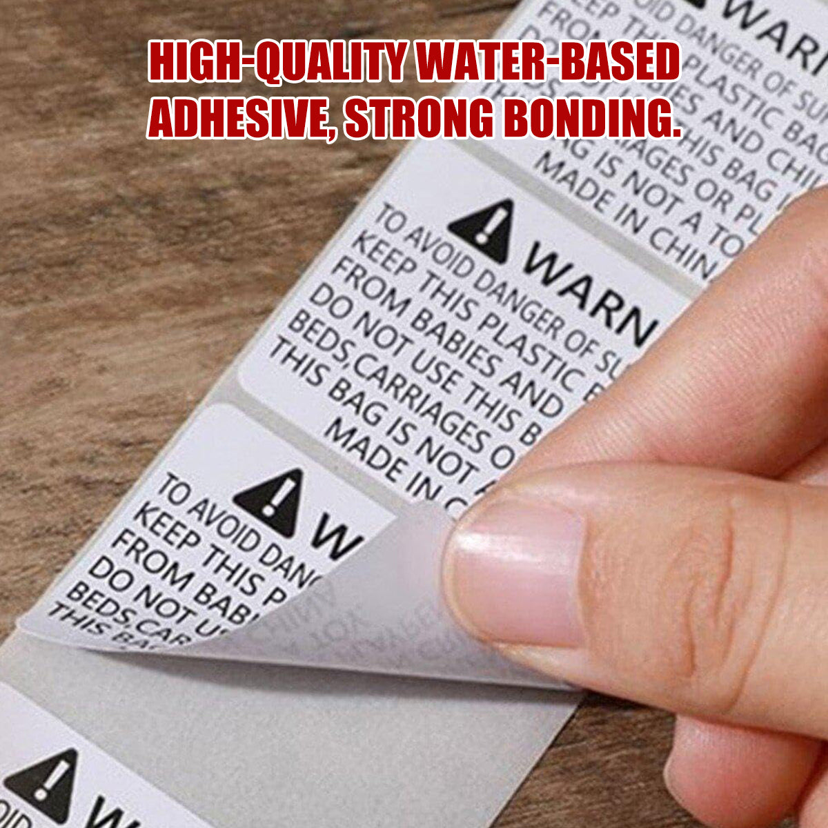 Anti-Choking Warning Labels for Plastic Bags