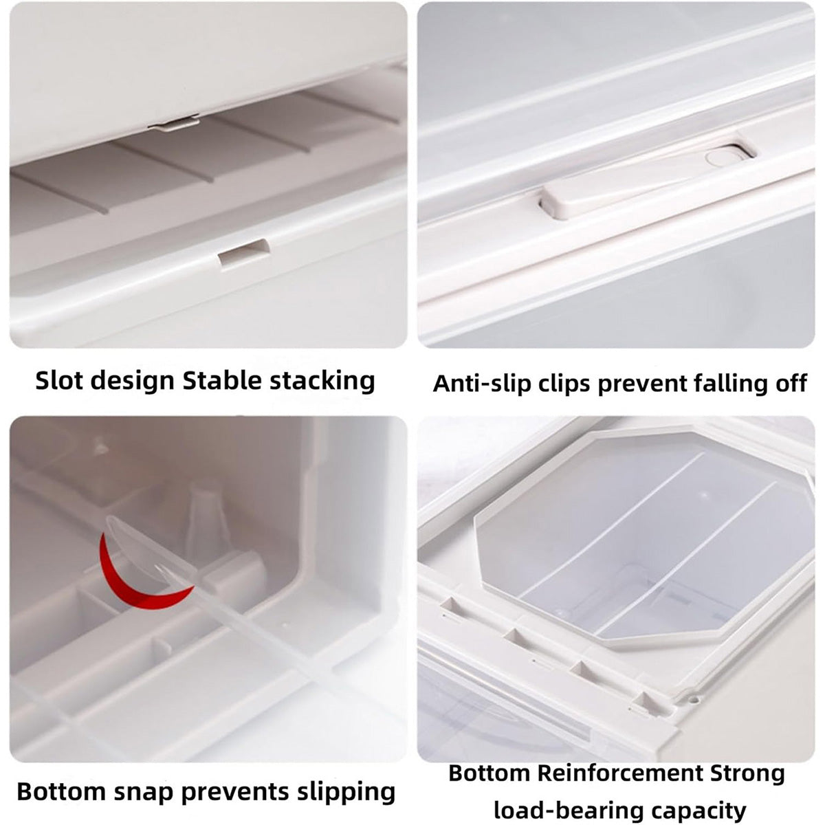 Transparent Stackable Drawer Storage Box for Shoes and Clothes