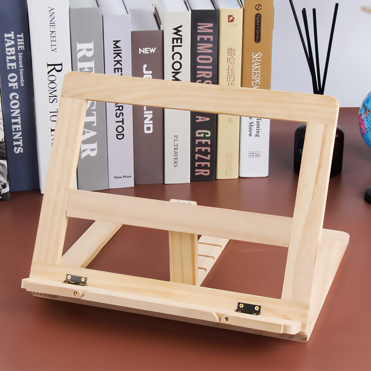 Wooden Adjustable Book Stand Foldable for Reading