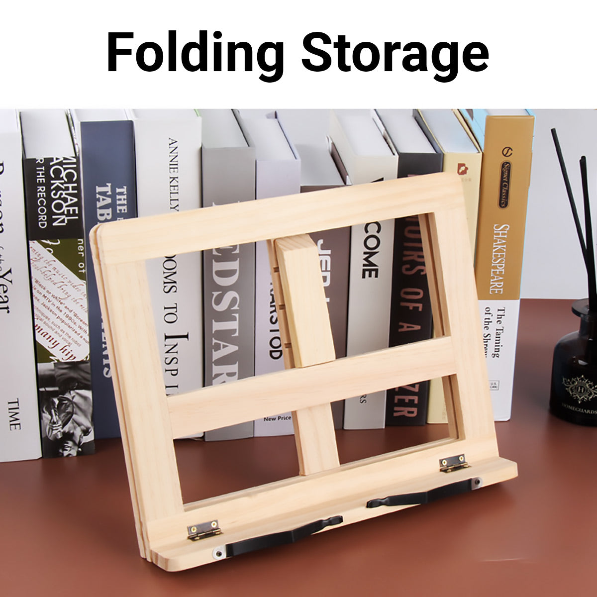 Wooden Adjustable Book Stand Foldable for Reading
