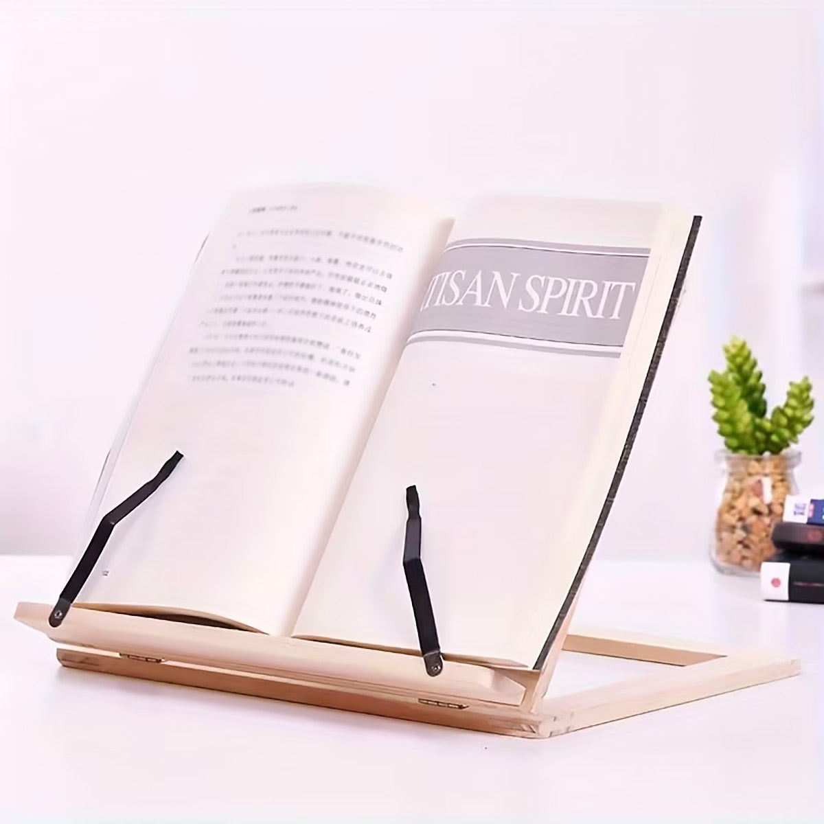 Wooden Adjustable Book Stand Foldable for Reading