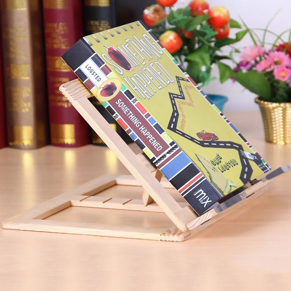 Wooden Adjustable Book Stand Foldable for Reading