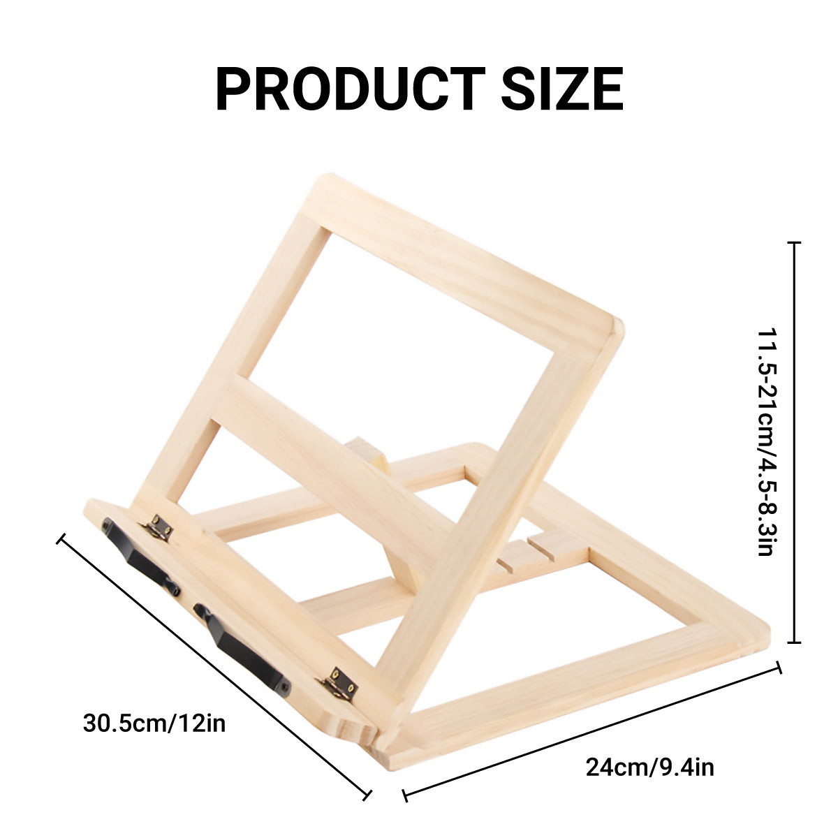 Wooden Adjustable Book Stand Foldable for Reading