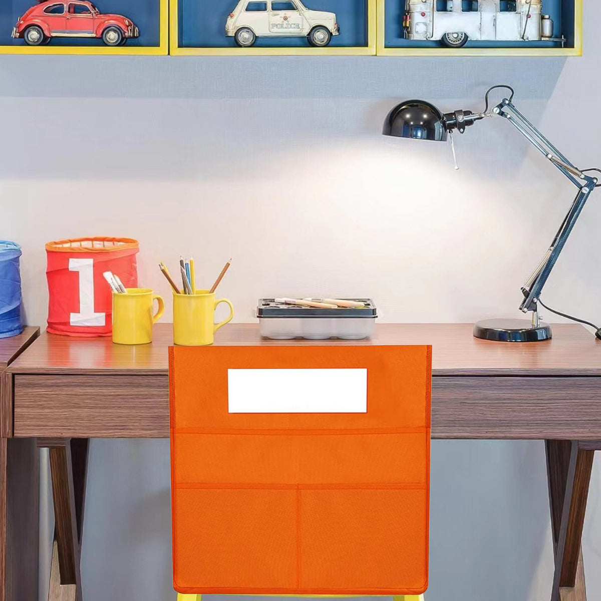 6 Pcs Oxford Cloth Chair Storage Bag Name Tag Slot