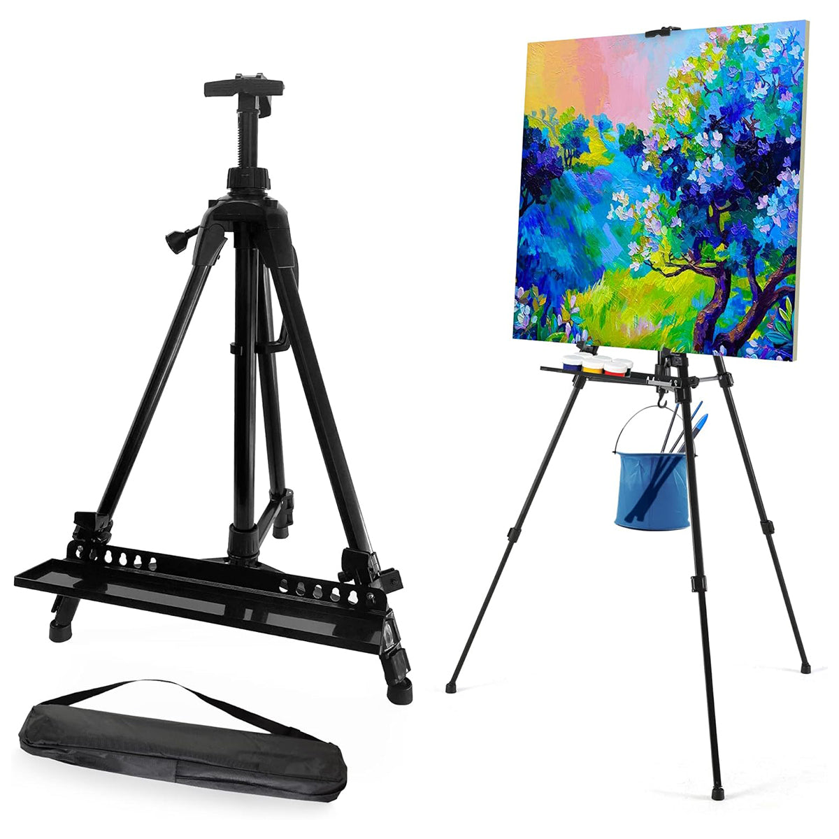 Portable Metal Artist Easel Adjustable Tripod Display Stand