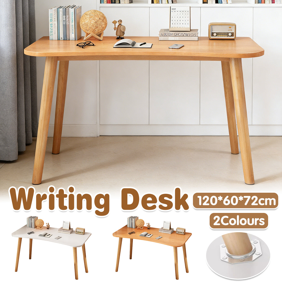 Rectangular Office Desk for Home Study Computer