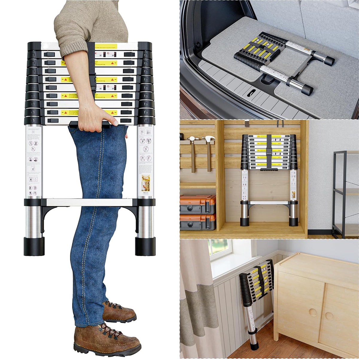 Retractable Aluminium Alloy Ladder 320 / 380 cm