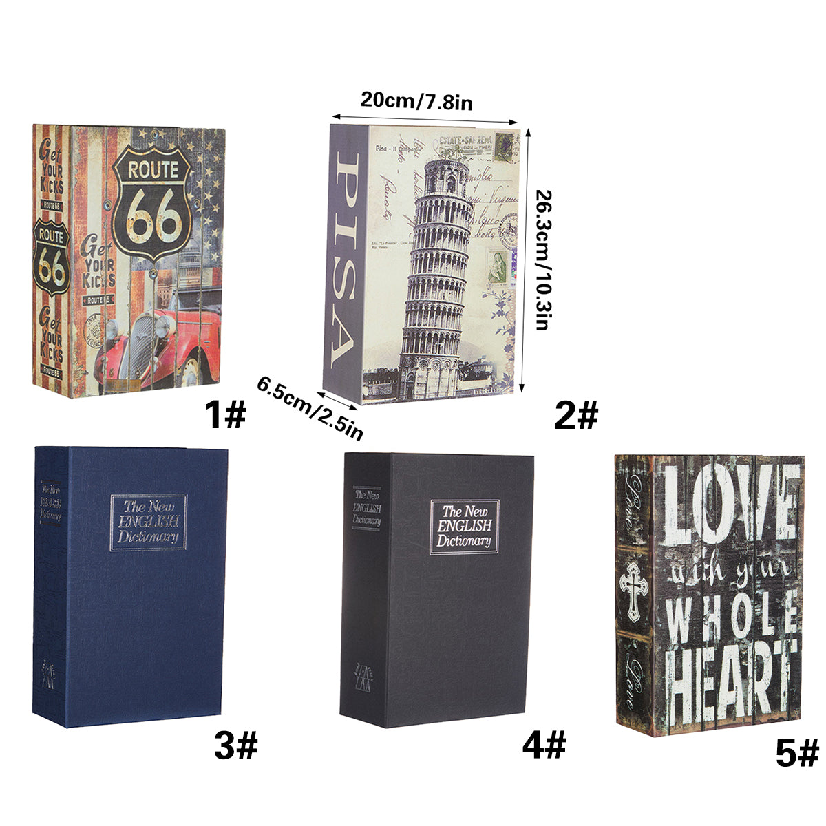 Hidden Book Safe Anti-theft Lock Box for Home