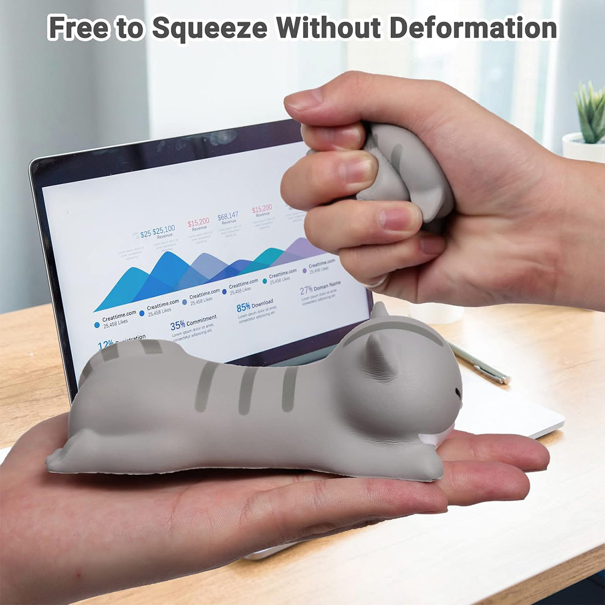 3 Pcs Mouse Wrist Rest Pads Memory Foam Cute Cat Pig Rabbit