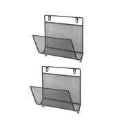 2 Pcs Wall Mount Magazine Rack Iron Book Mail Holder
