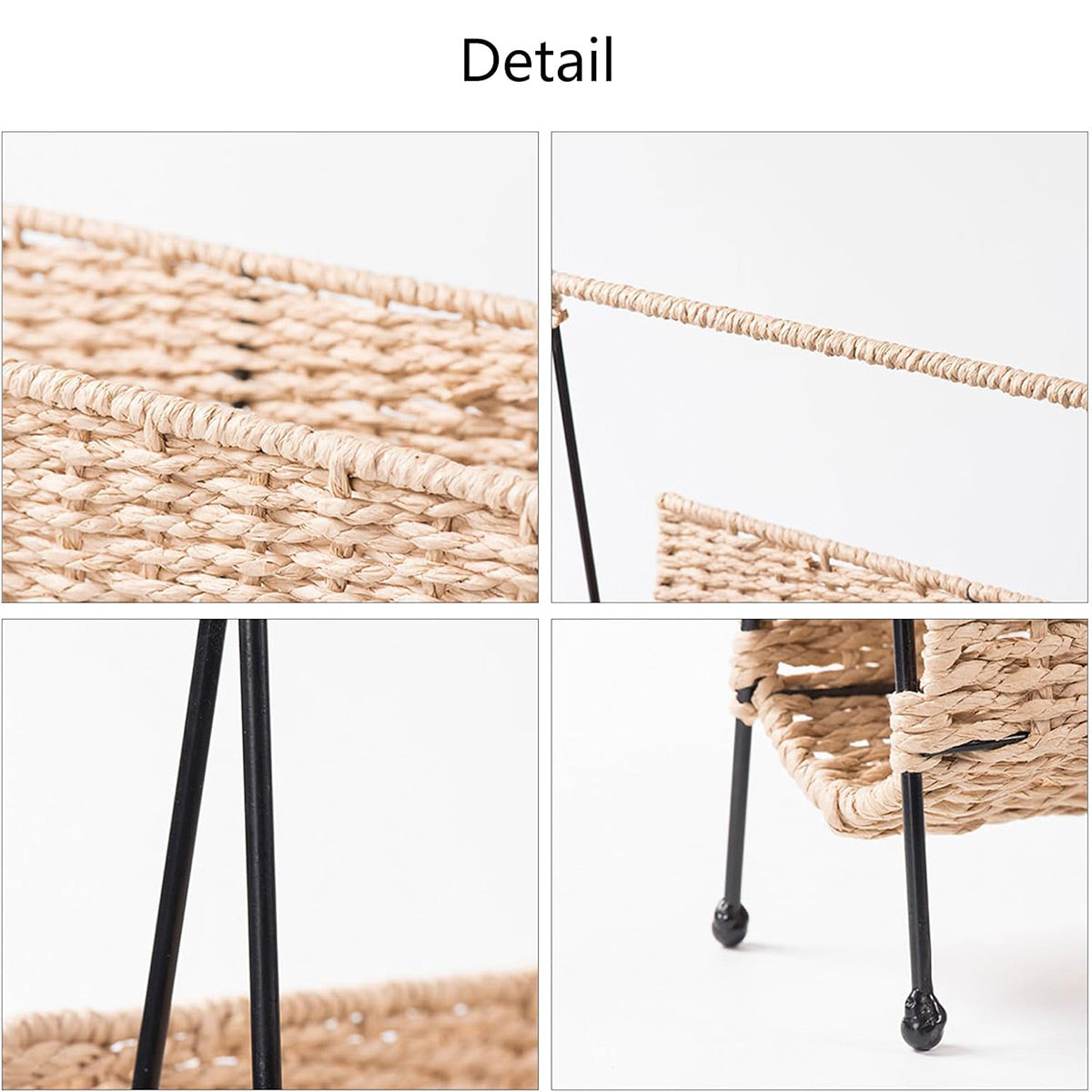Hand-Woven Paper Rope Magazine Rack