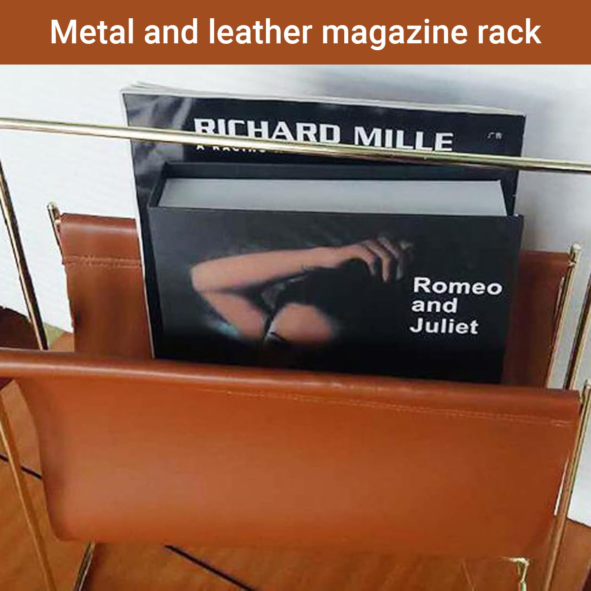 Minimalist Metal Magazine Rack for Home Office