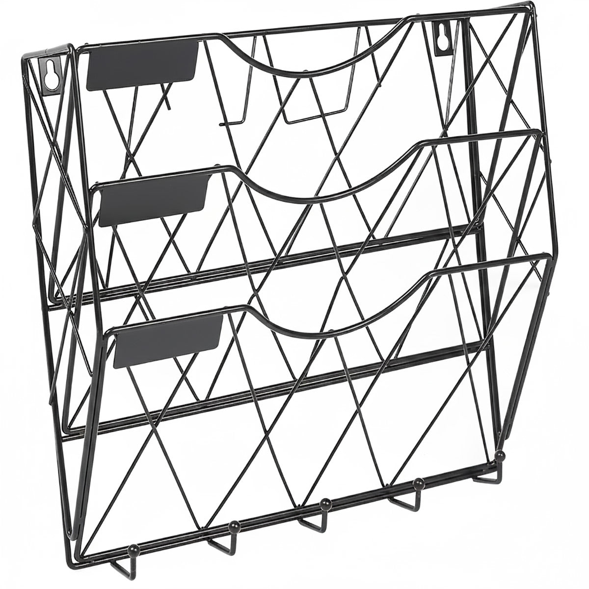 3-Tier Wall Mounted File Magazine Rack for Office