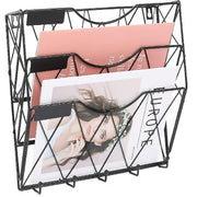 3-Tier Wall Mounted File Magazine Rack for Office