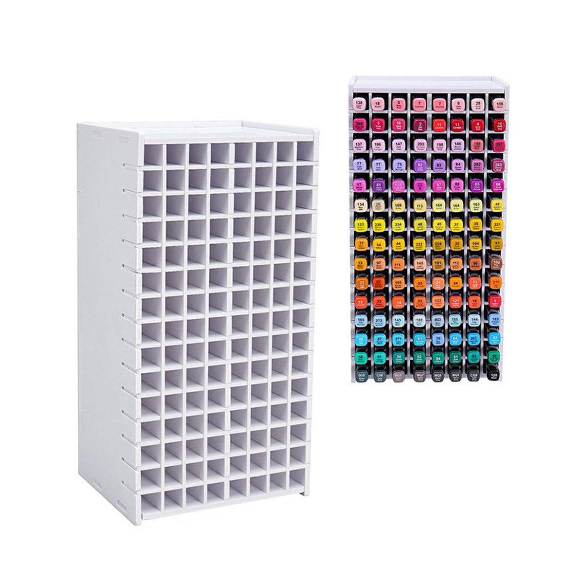 120 Grid Marker Storage Box for Pens Organizing