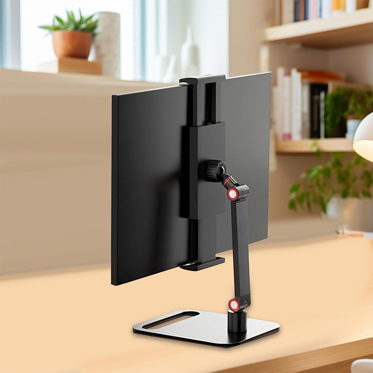 Folding Monitor Stand Adjustable Carbon Steel