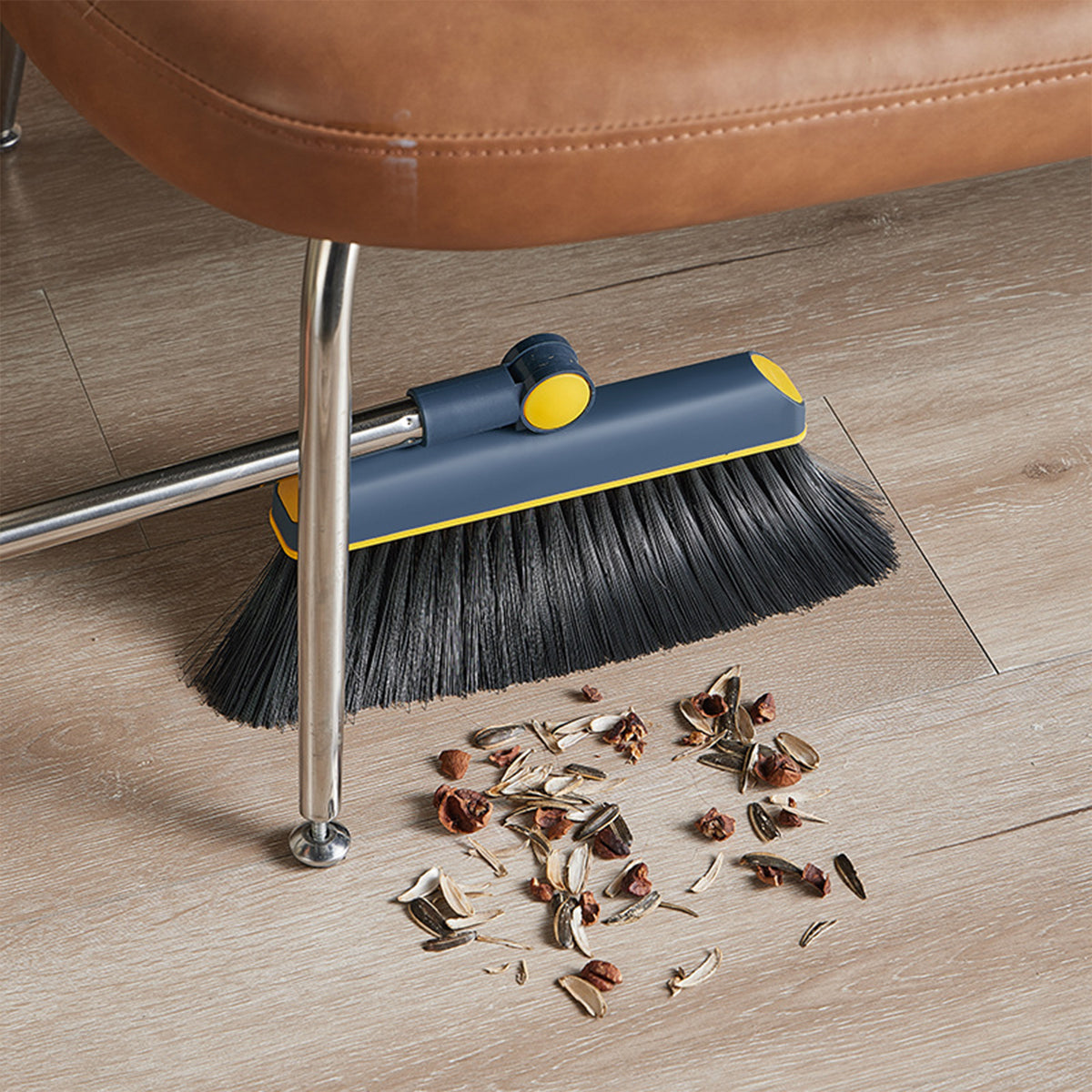 Folding Broom and Dustpan Set Rotating Head Comb