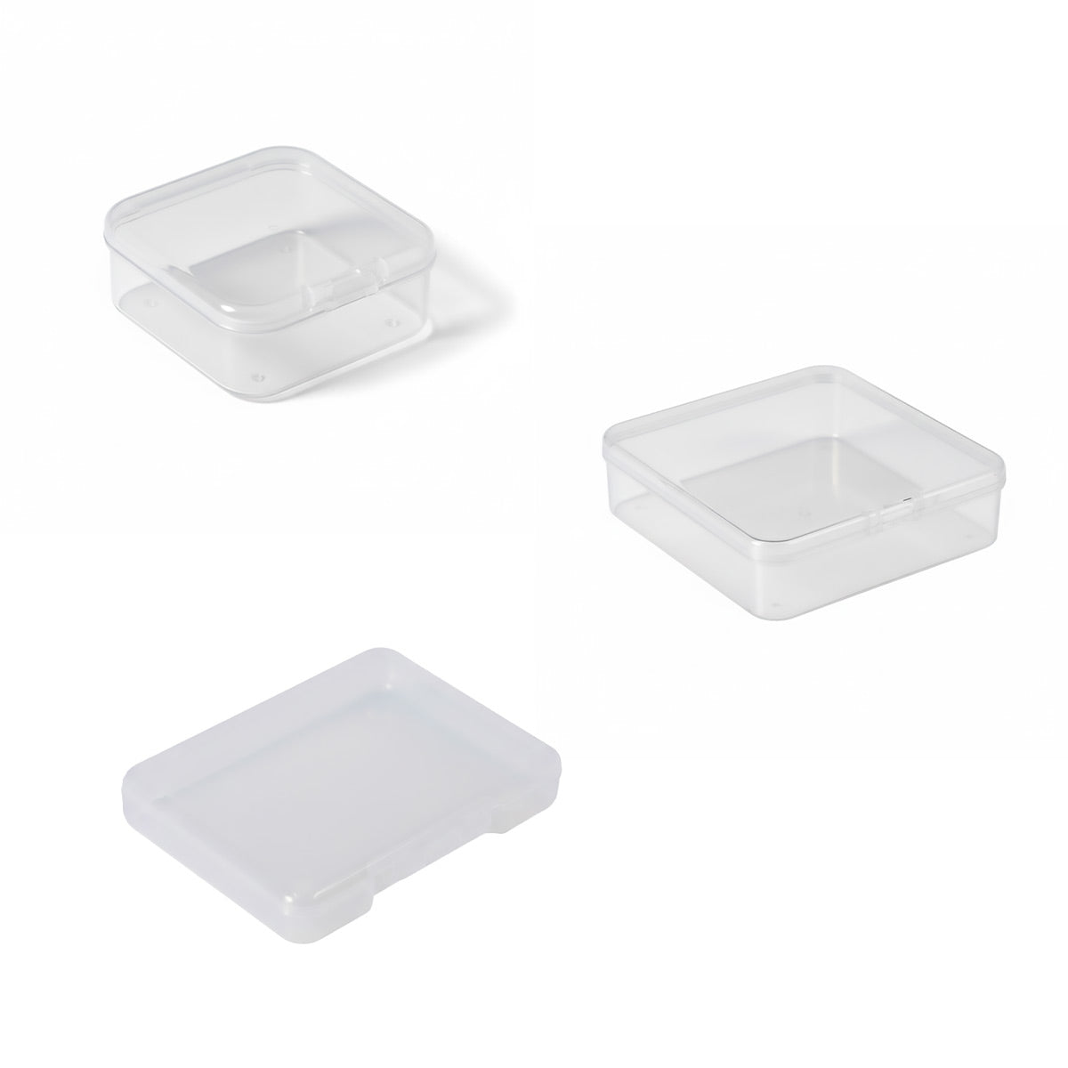 100pcs Clear Plastic Storage Boxes for Parts