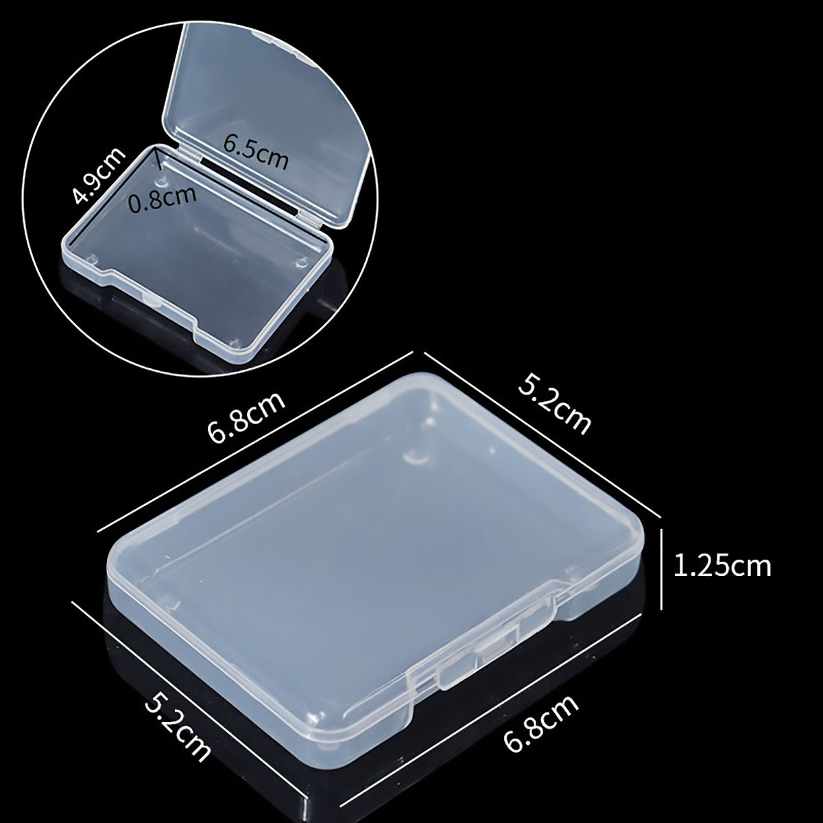 100pcs Clear Plastic Storage Boxes for Parts