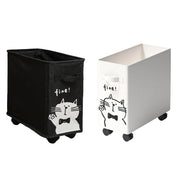 Rolling Storage Basket with Wheels Foldable Drawstring