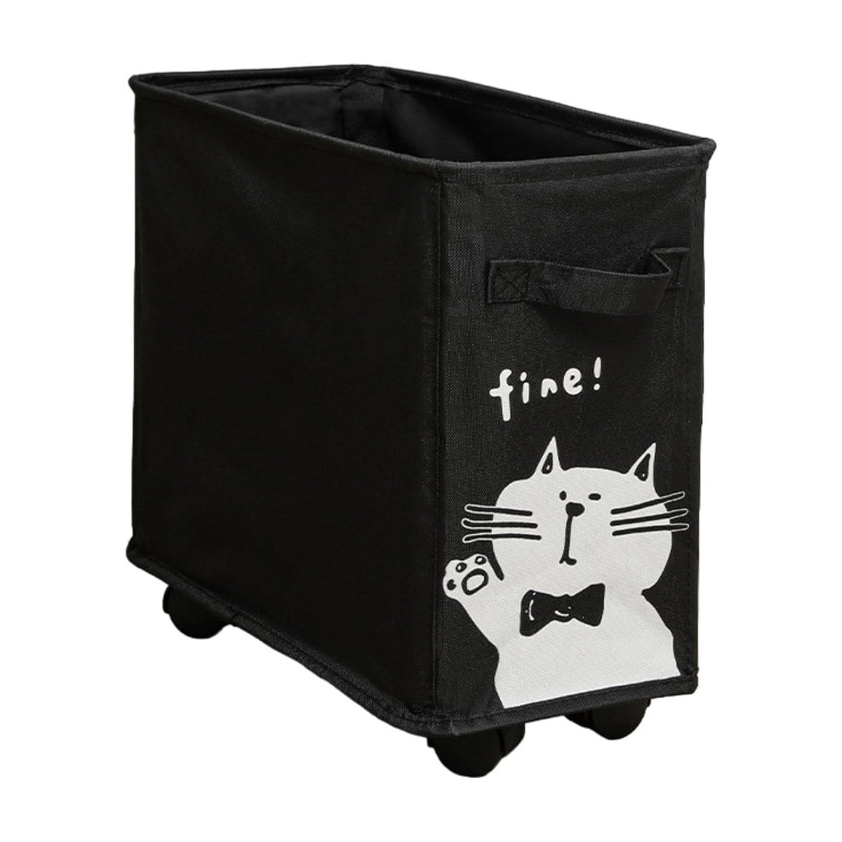 Rolling Storage Basket with Wheels Foldable Drawstring