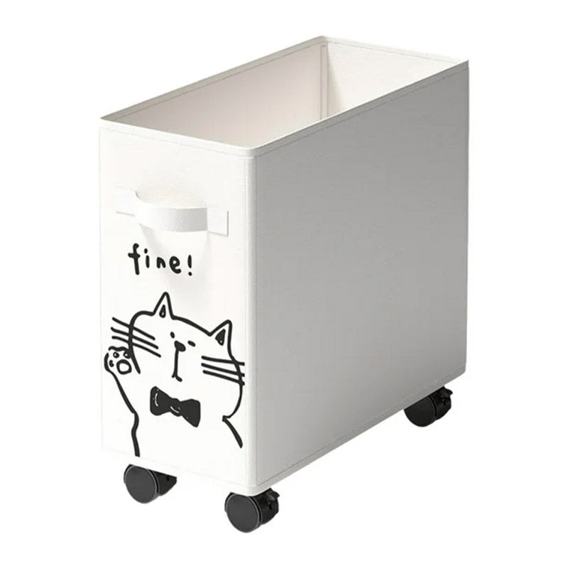 Rolling Storage Basket with Wheels Foldable Drawstring