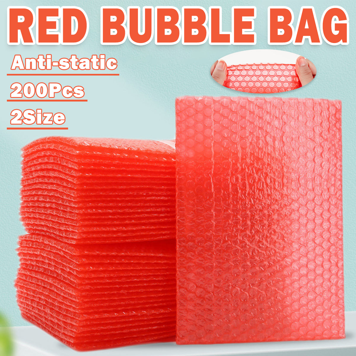 200 Pcs Red Bubble Mailer Bags Anti Static Padded