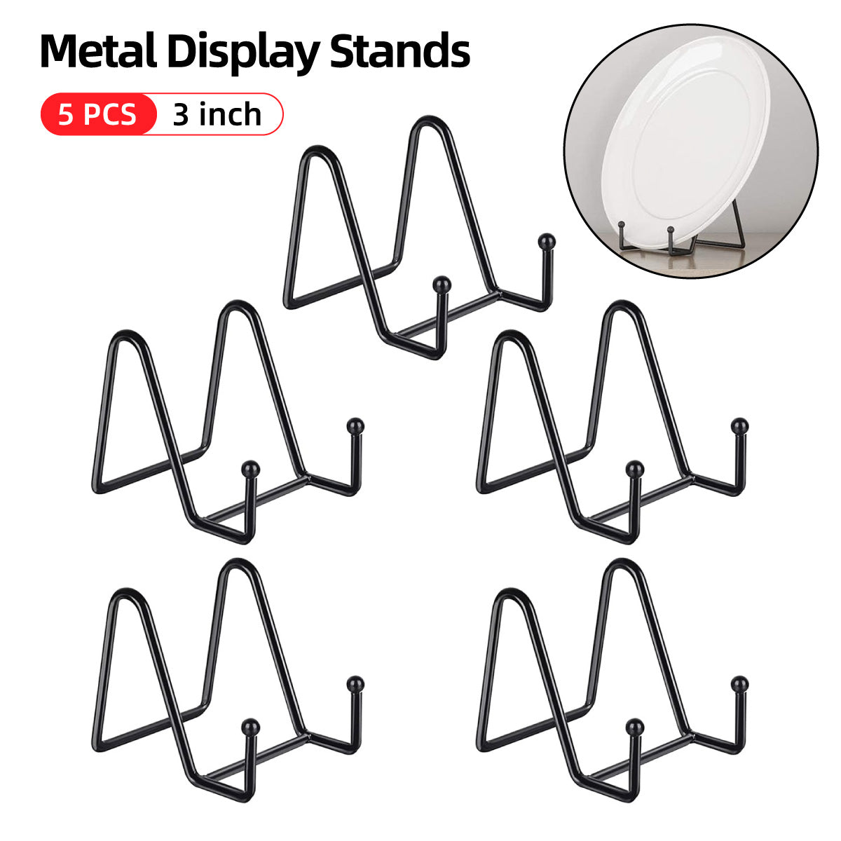 5pcs Metal Display Stands for Plates and Frames