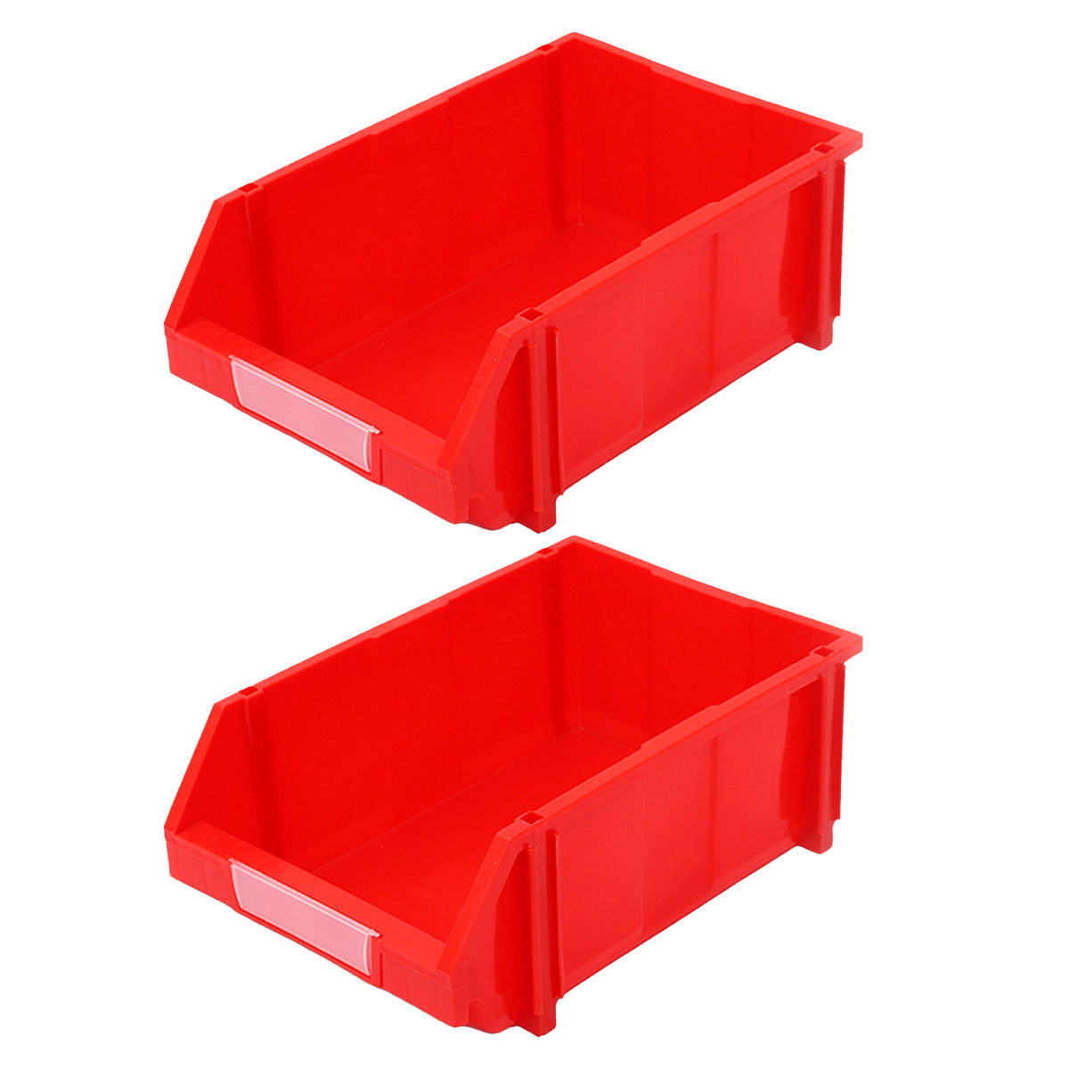 2pcs Slanted PE Storage Box with Label Clip