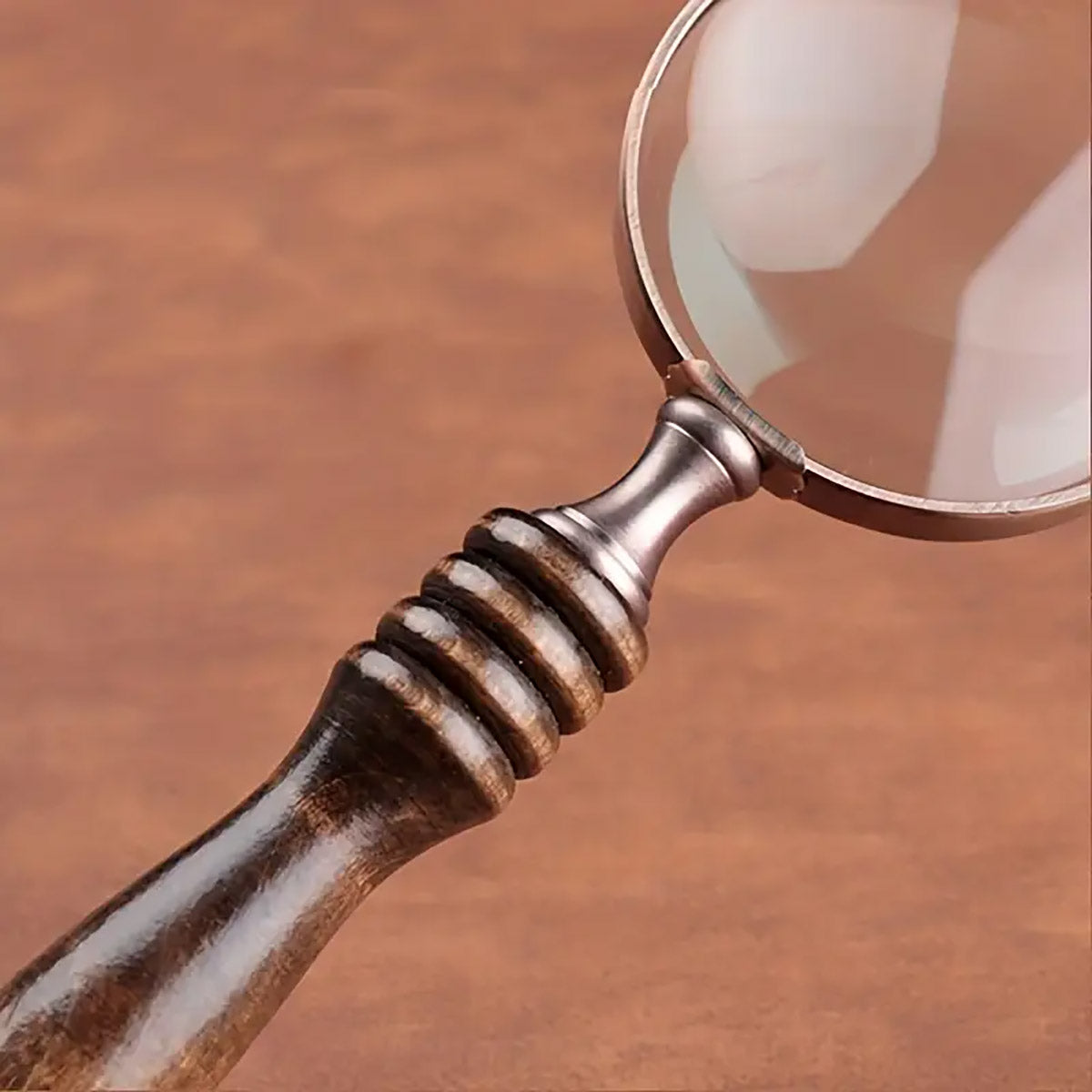Vintage Handheld Magnifier Ebony Handle 10X Lens