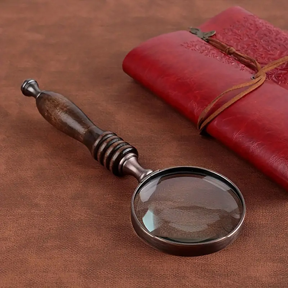 Vintage Handheld Magnifier Ebony Handle 10X Lens