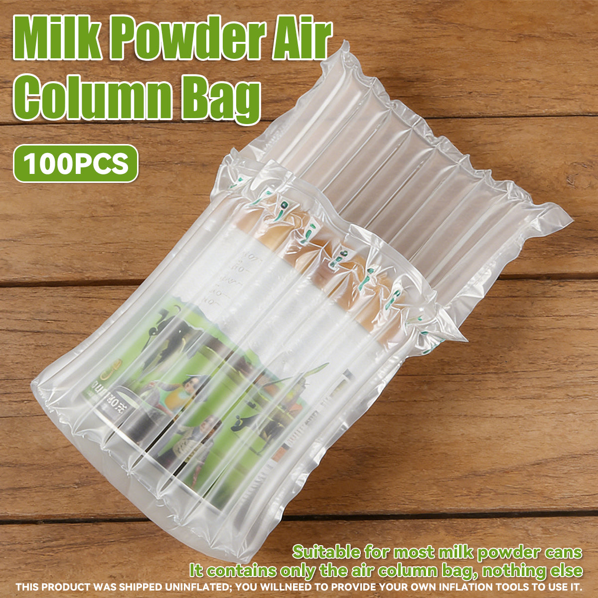 100pcs Air Column Bags for Milk Powder Cans