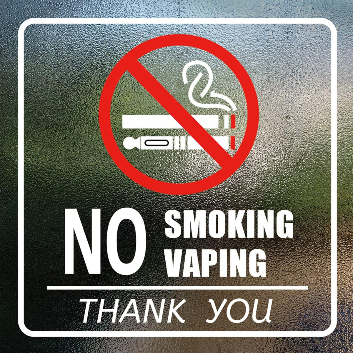 10 Pcs No Smoking Sign Sticker Waterproof Removable Label
