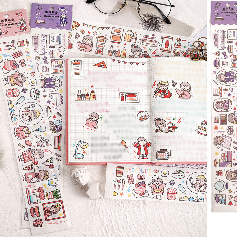 8 Styles DIY Journal Decoration Stickers for Diary
