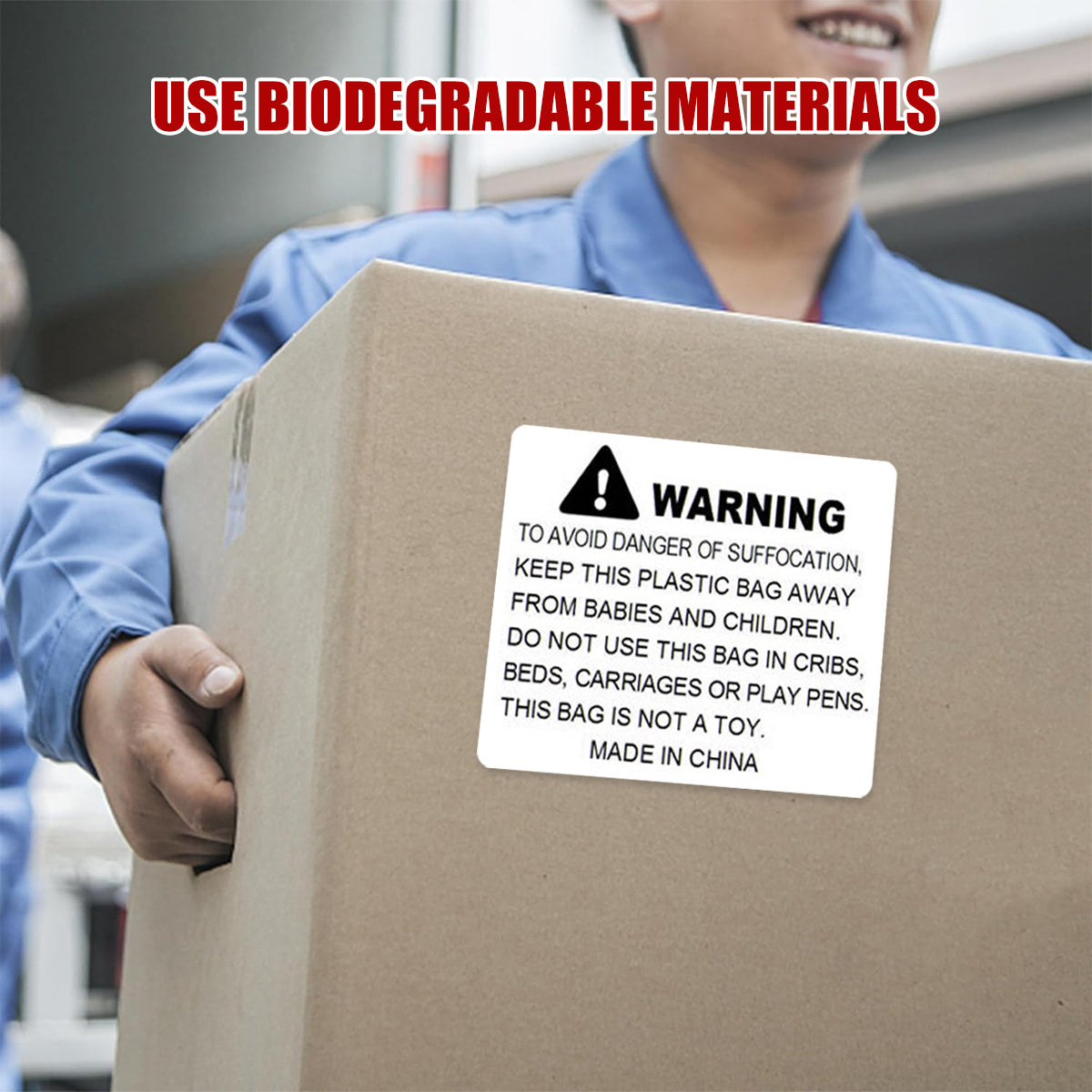 Anti-Choking Warning Labels for Plastic Bags
